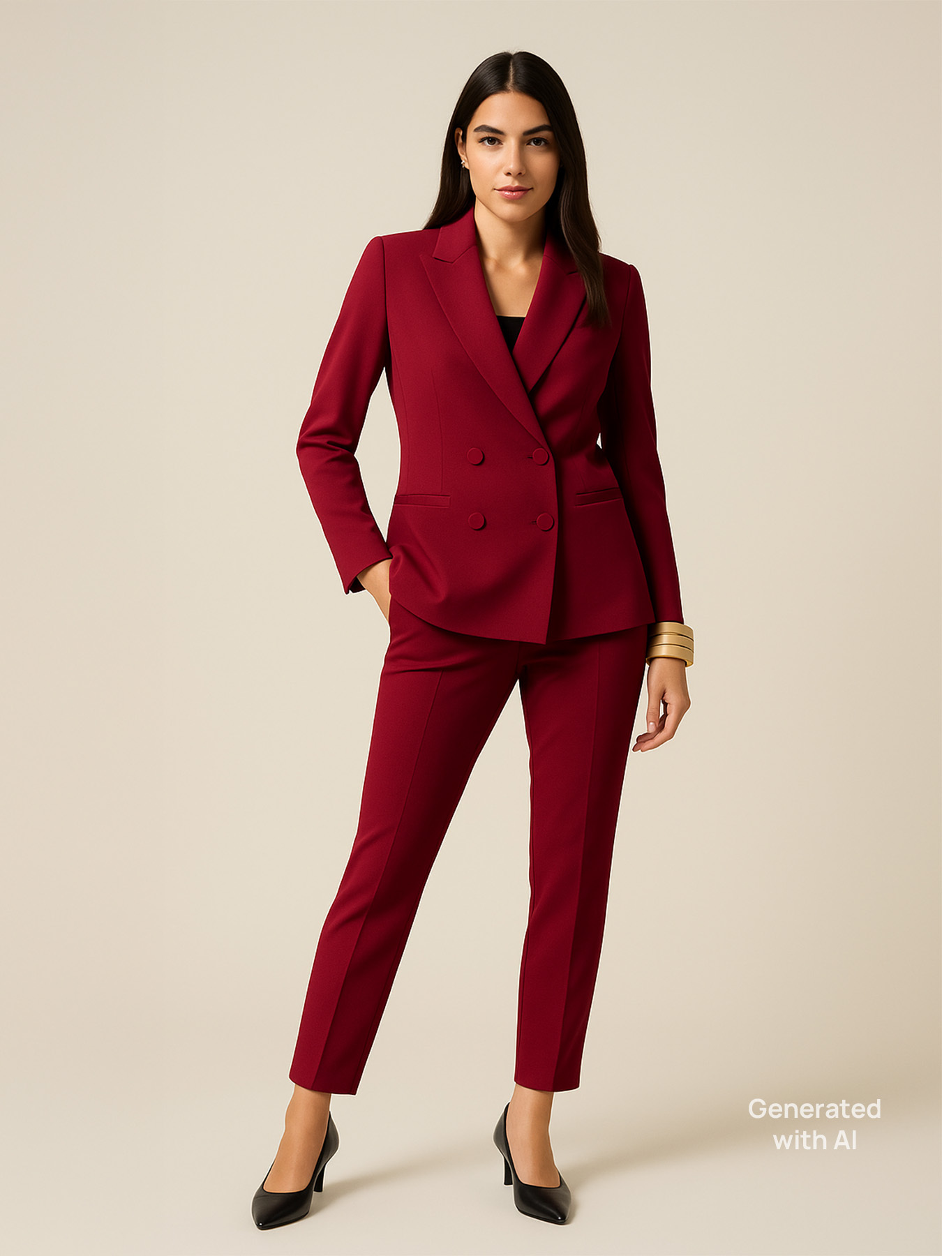 Pantaloni regular in tessuto cr&ecirc;pe image number 5