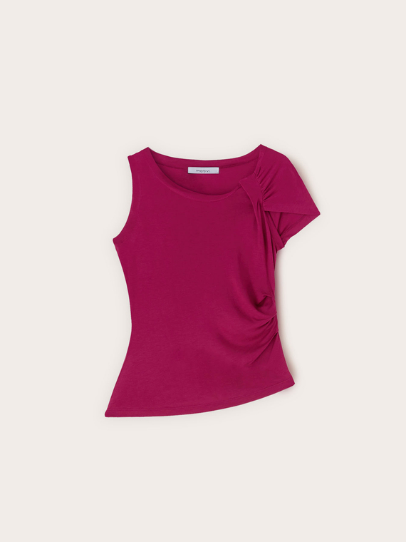 Asymmetric draped top