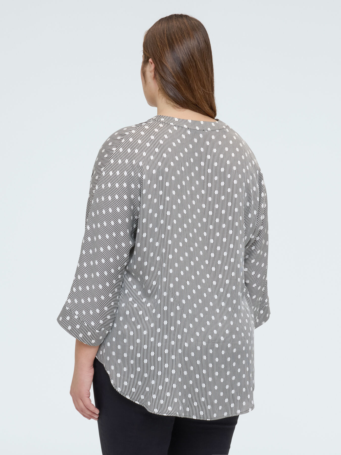 Gepunktete Bluse aus Viskose-Satin image number 1