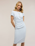 Sheath dress in cr&ecirc;pe with draping image number 2