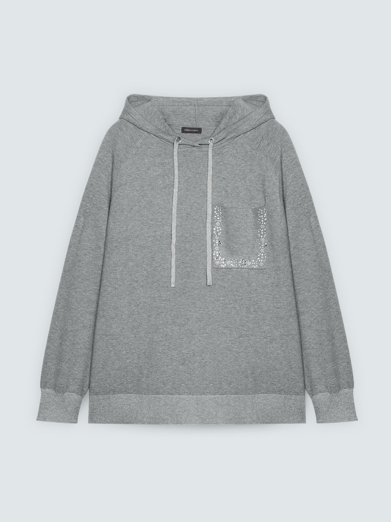 Sweatshirt aus Strick mit verzierter Tasche image number 4