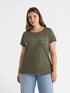 T-shirt with writing and embroidery image number 0