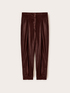 Pleated trousers in coated fabric image number 4