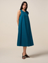 Midikleid aus Popeline mit Brosche image number 0