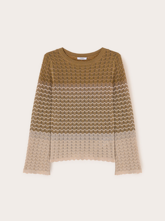 Chevron-Pullover mit Farbverlauf
