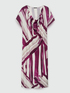 Bedrucktes Kleid mit Wasserfallausschnitt image number 4