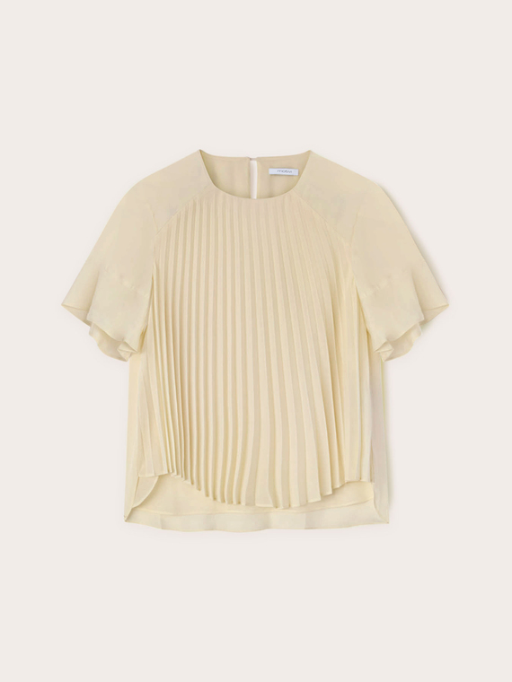 Blusa plissé in georgette