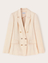 Blazer din p&acirc;nză cu cusături de culoare contrastantă image number 4