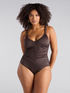 Costume intero tummy control arricciato image number 3
