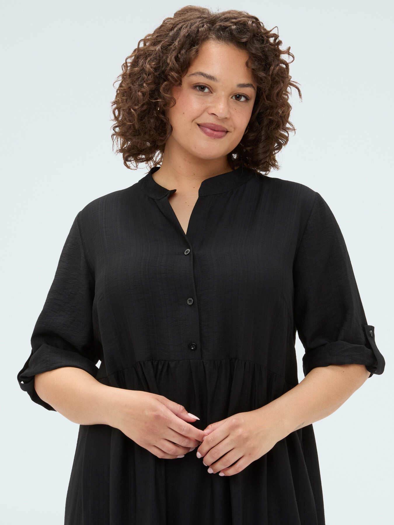 Robe chemise Power en m&eacute;lange viscose image number 3
