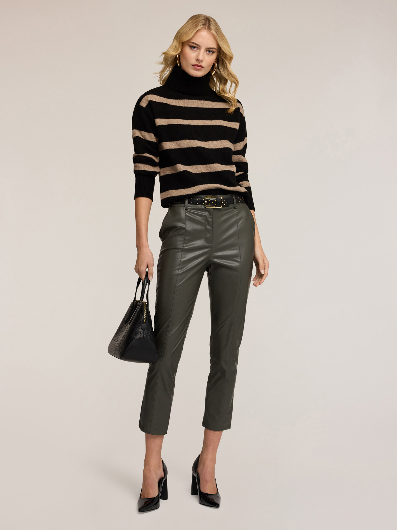 Striped turtleneck sweater image number 3