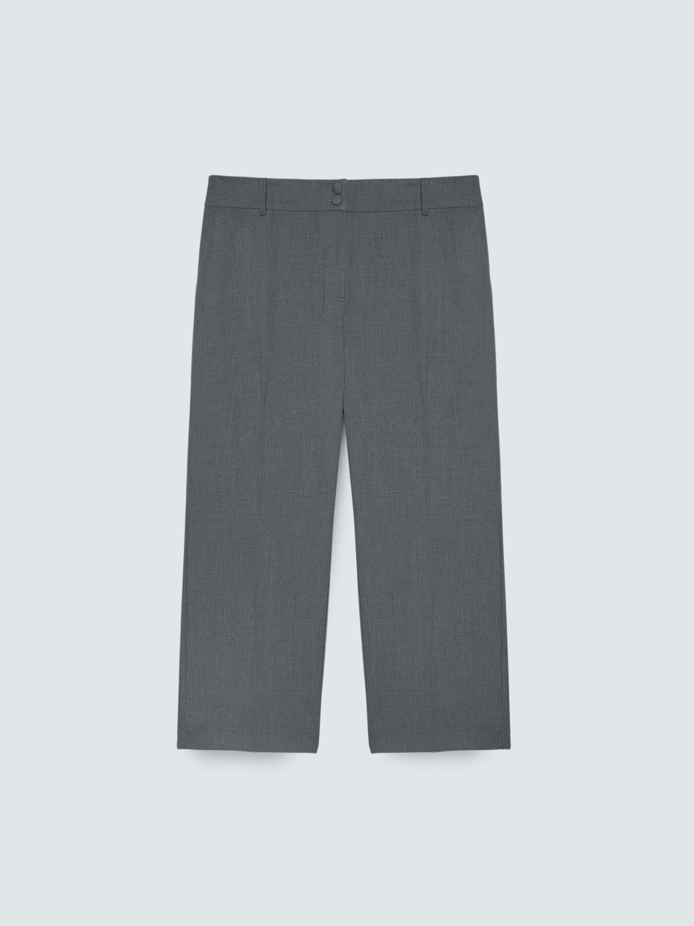 Cropped-Hose aus Melange-Stoff image number 4