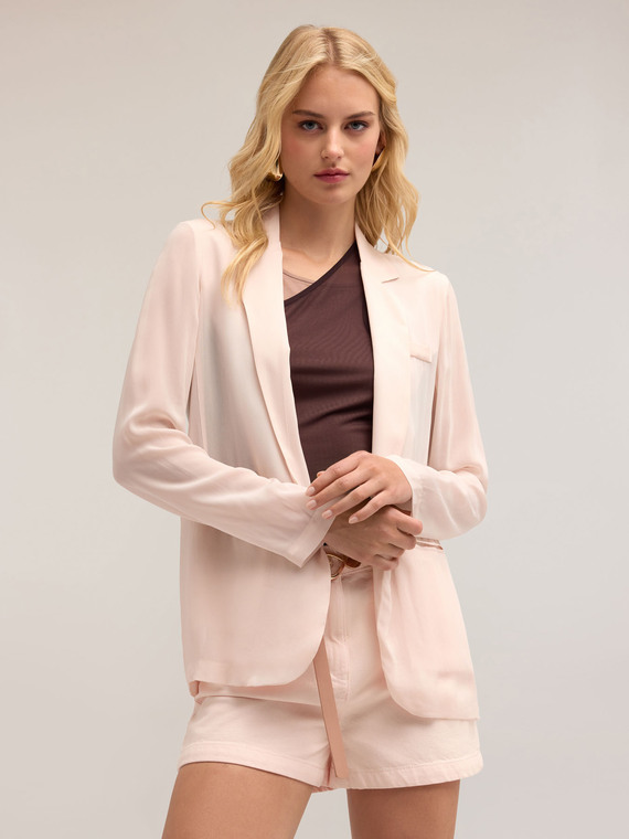 Deconstructed georgette jacket