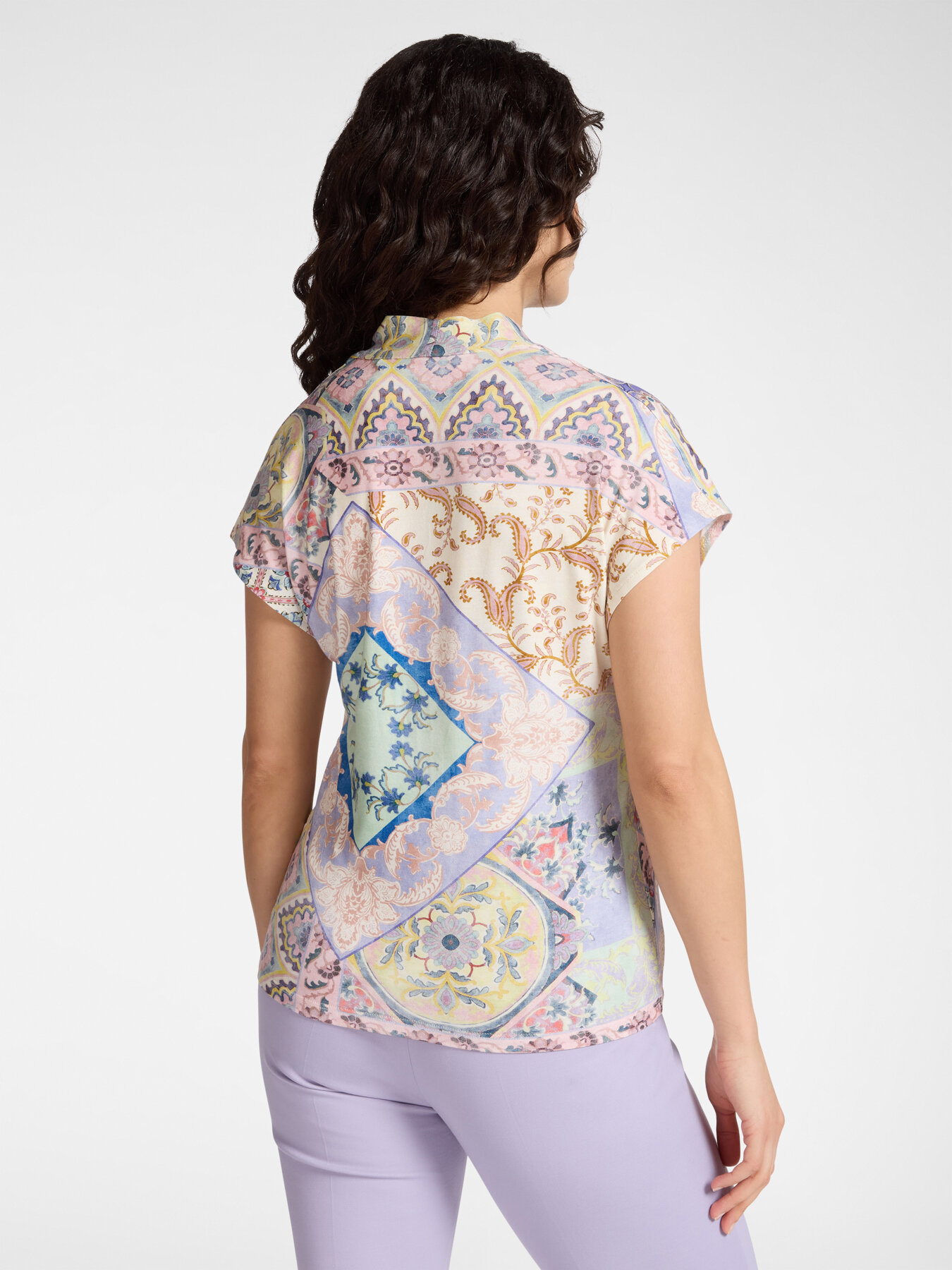 Printed viscose t-shirt image number 1