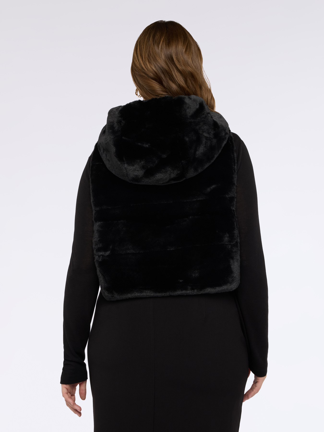 Padded bib with plush hood image number 2