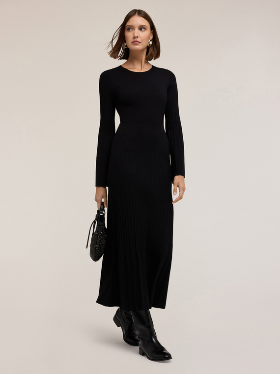Long ribbed knit dress