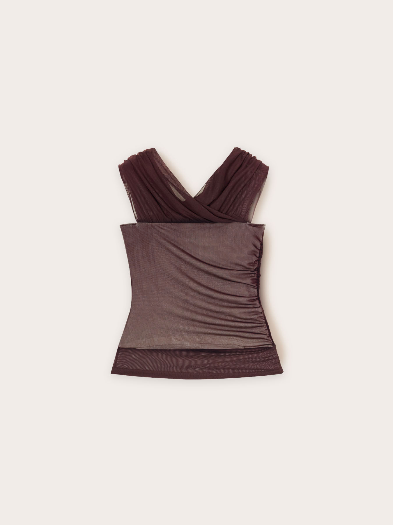 Tricou cu inserții din tul image number 4