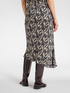 Printed skirt with asymmetrical hem image number 1