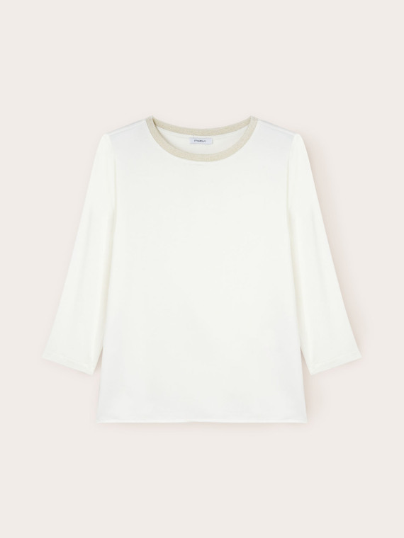 T-shirt basic bimaterica