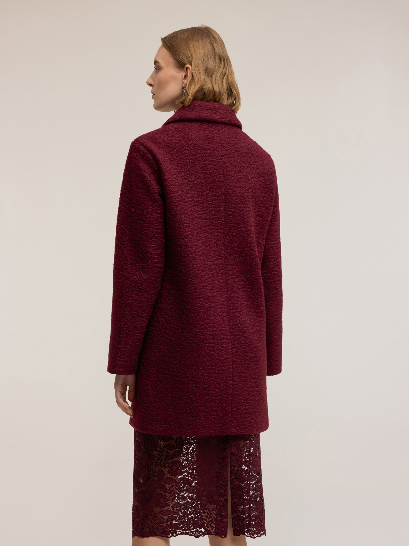 Bouclé wool coat image number 1