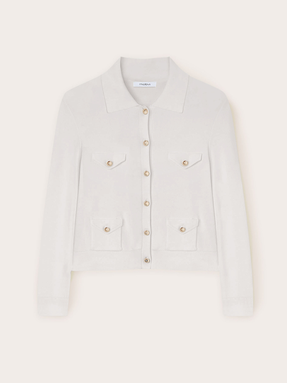 Cardigan in maglia con tasche