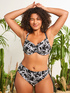 Bikini mit tropischem Print und Schn&uuml;ren image number 0