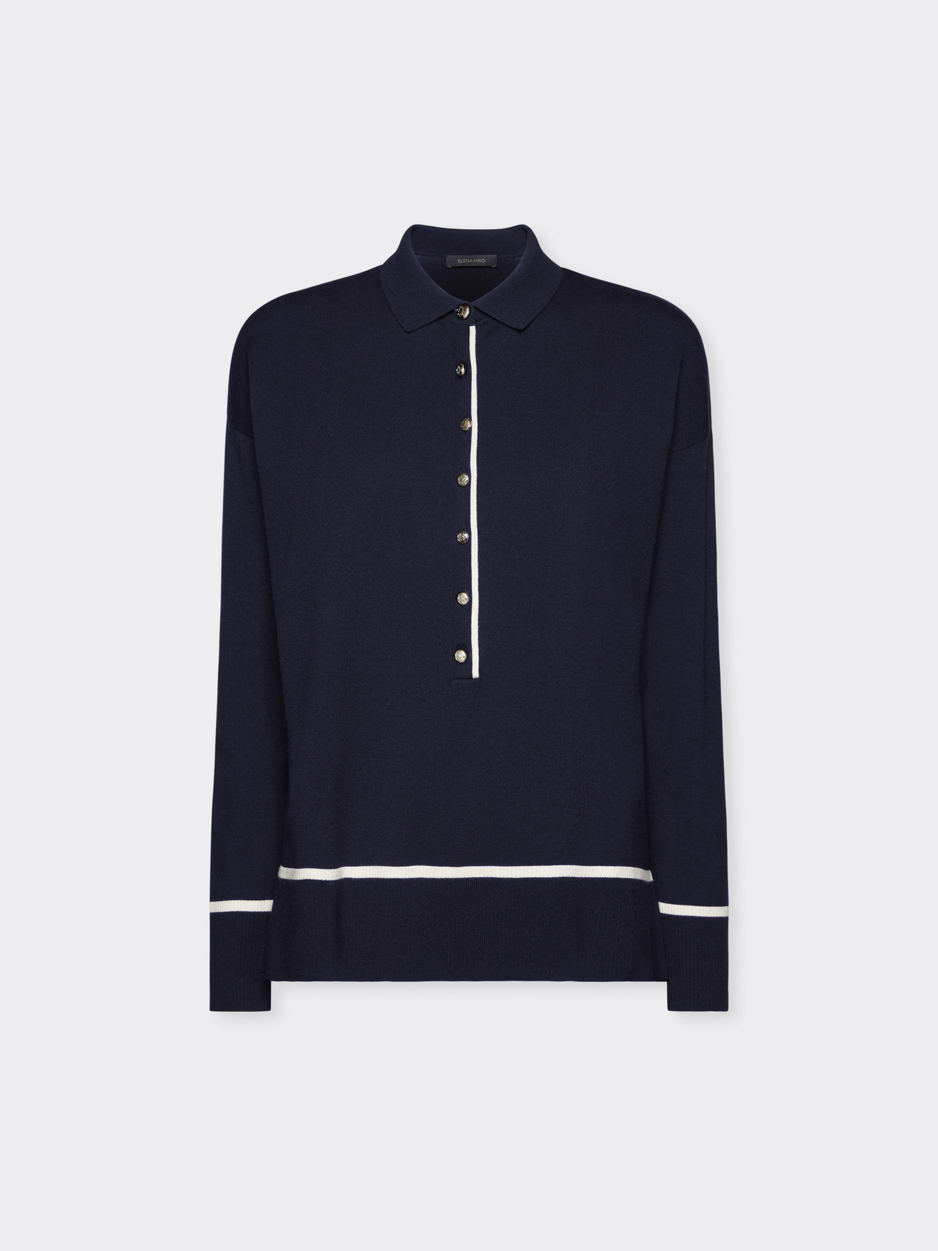 Polo shirt with buttons and contrasting trim image number 4