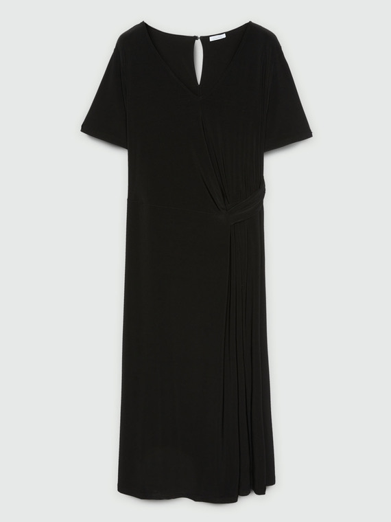 Jerseykleid mit Seitenschlaufen