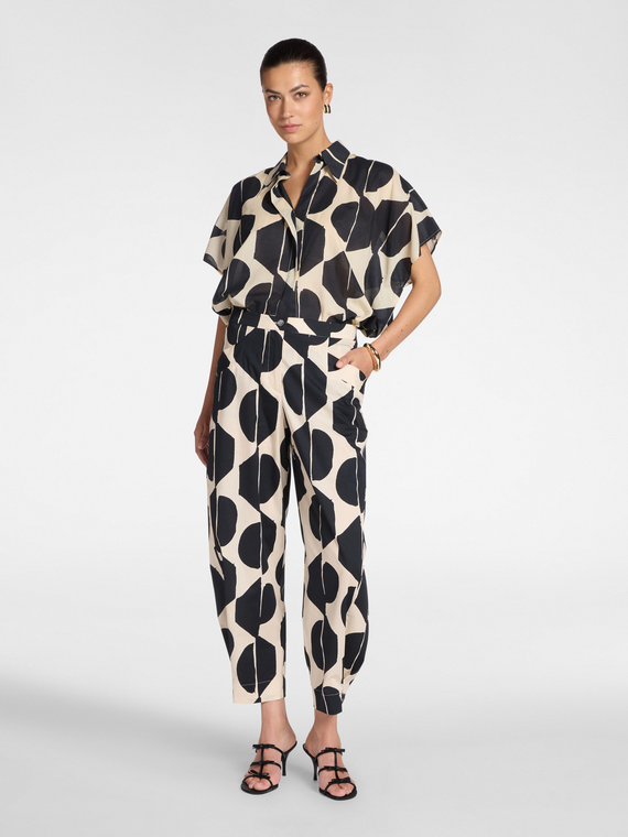 Pantalones barrel estampados