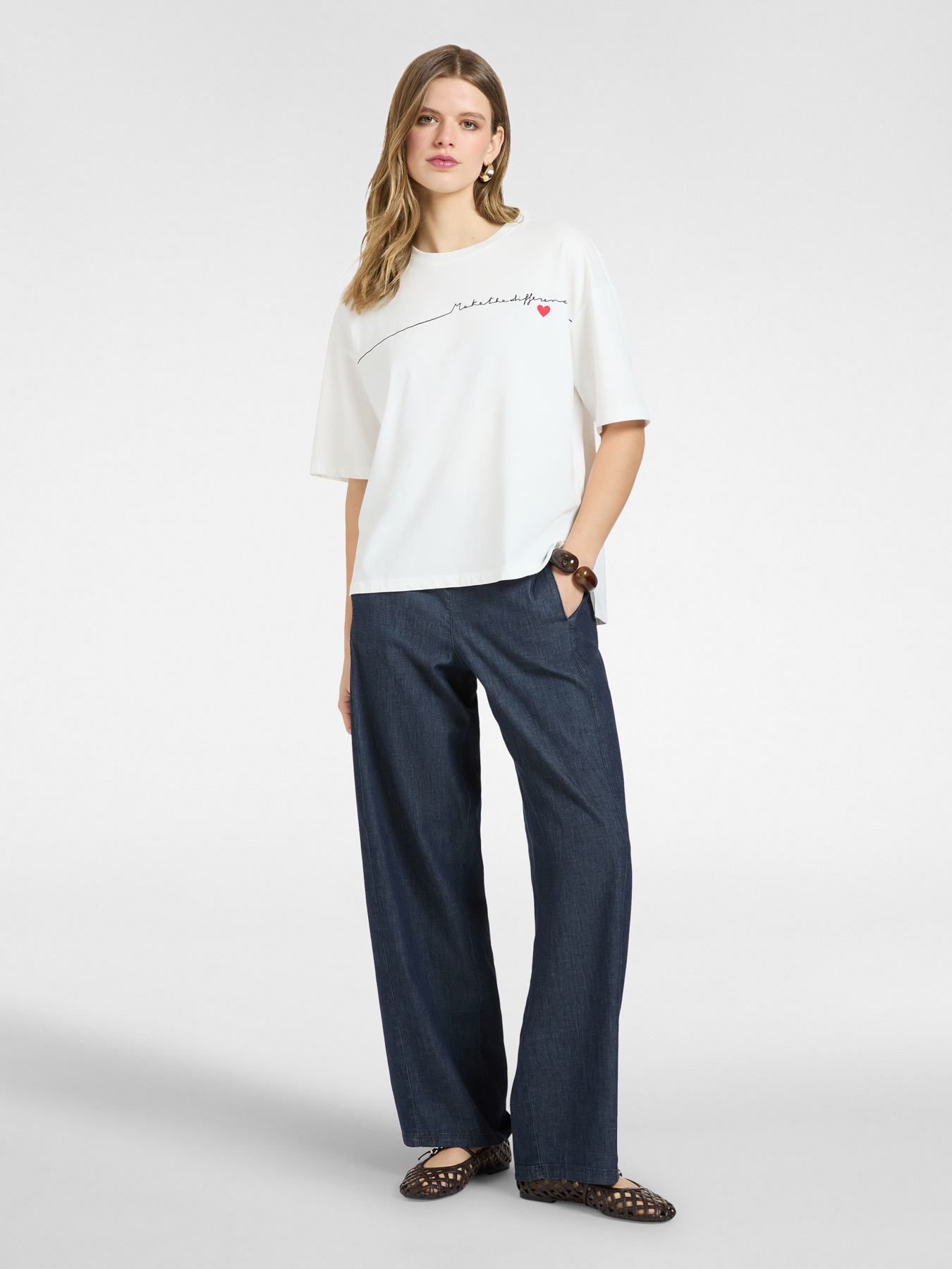 Cotton t-shirt with print image number 2