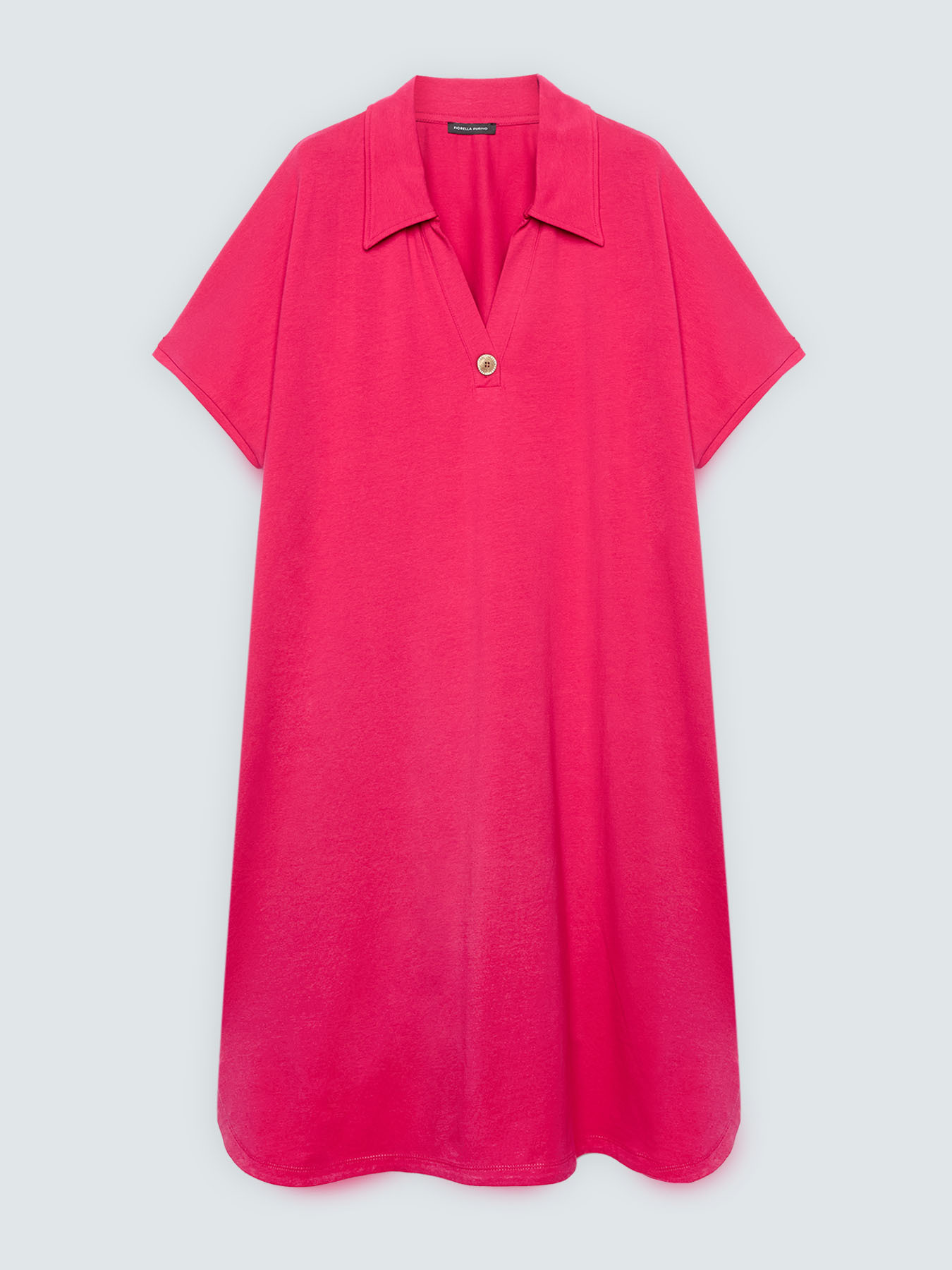 Kleid mit Polokragen und Schmuckknopf image number 0