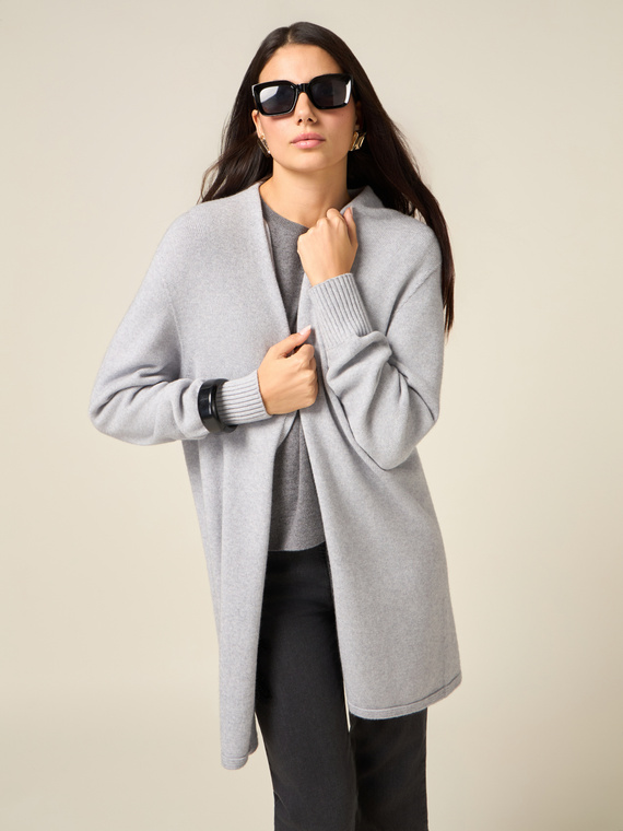 Cardigan lungo senza chiusura