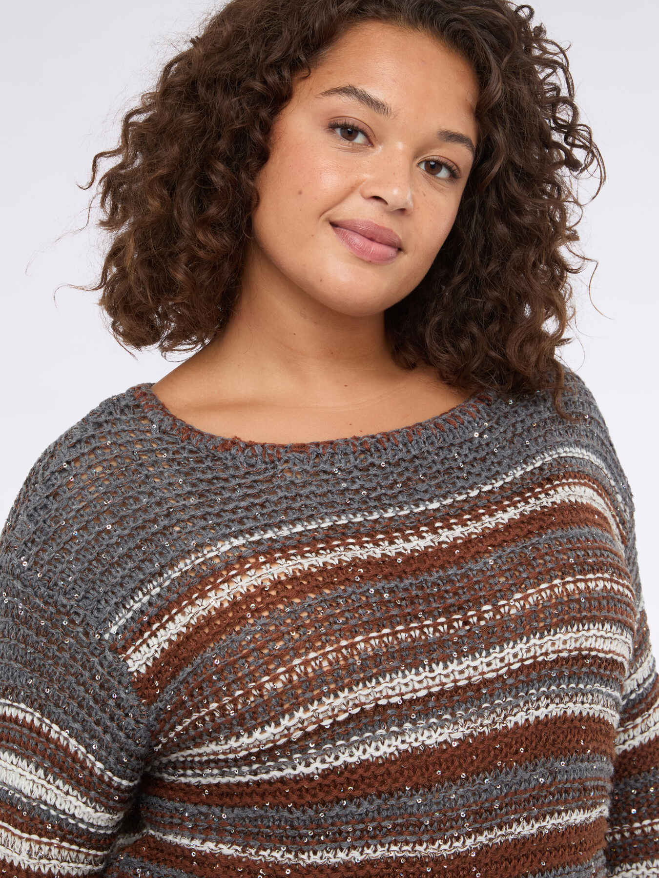 Striped sweater with sequins image number 3