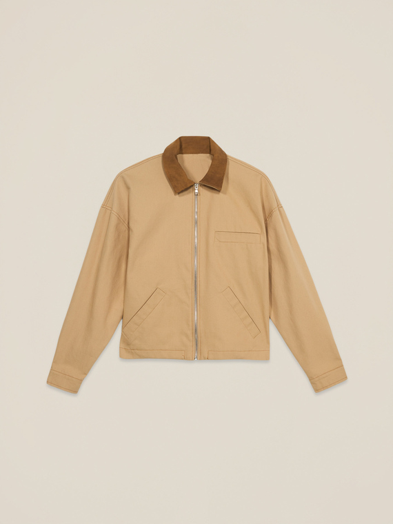 Two-material jacket in cotton blend