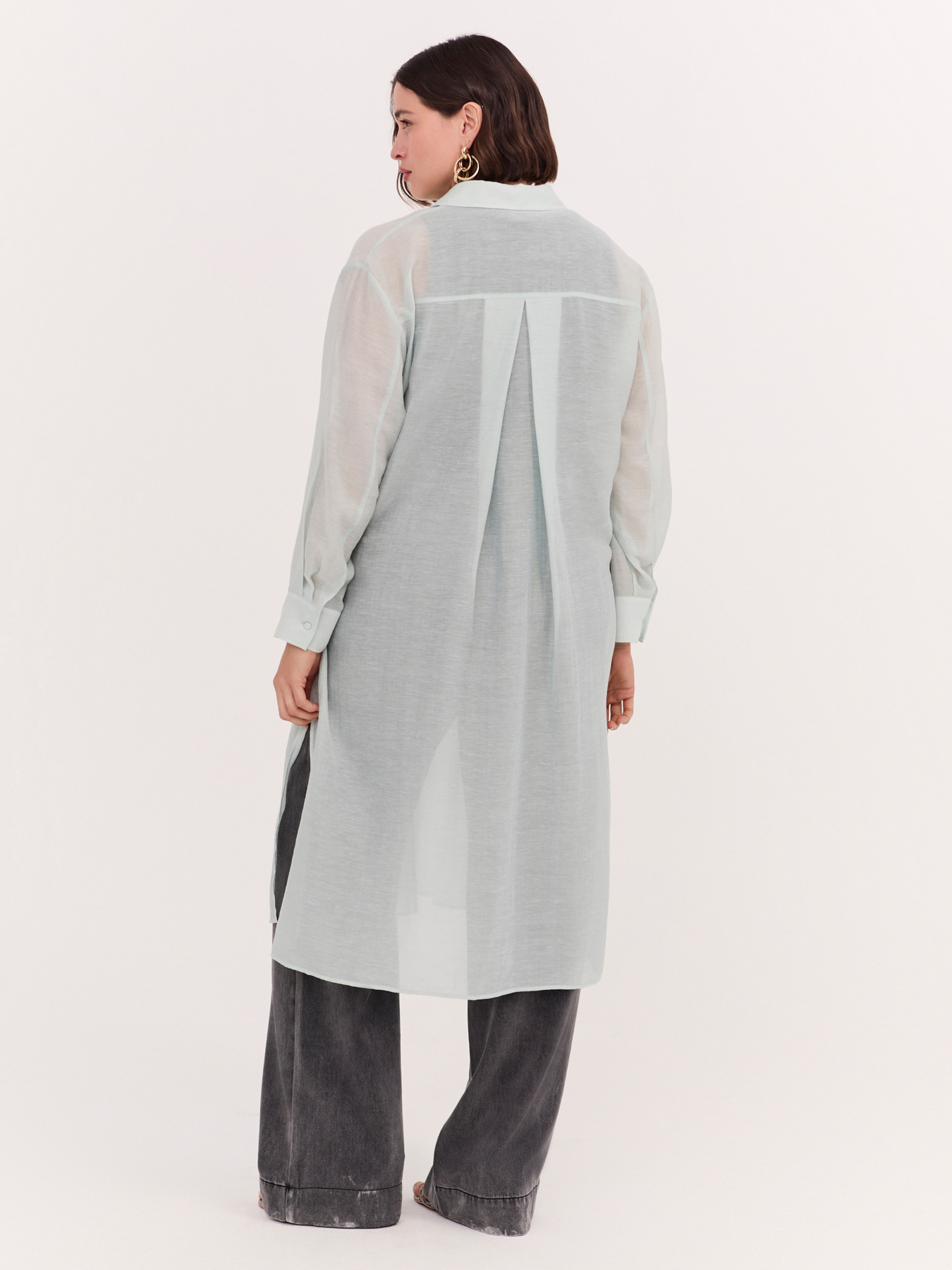 Camicia lunga con laccetti image number 1