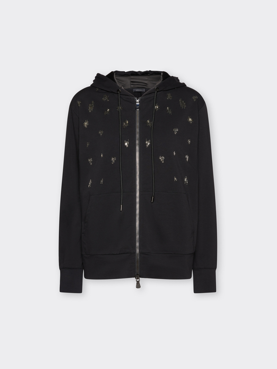 Cotton sweatshirt with embroidery