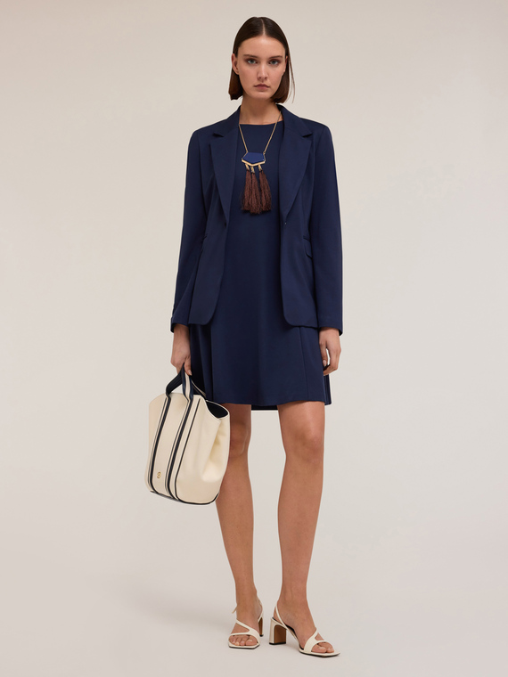 Single-breasted blazer in milano stitch