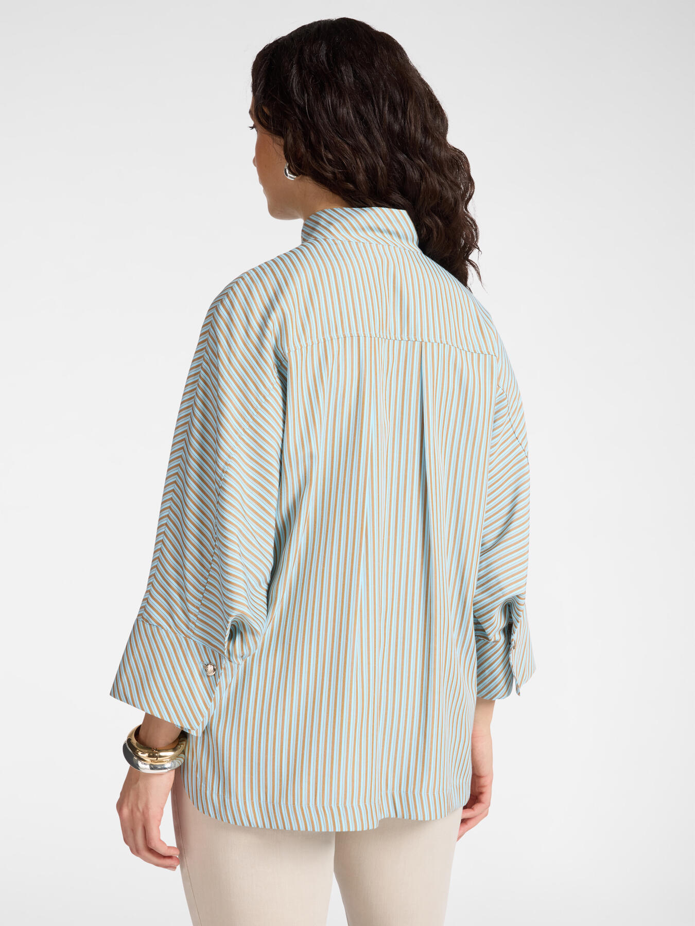 Blusa boxy rigata image number 1