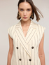Gilet &agrave; rayures tennis The Tailoring Lab image number 3
