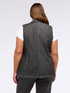Denim vest with jewel button image number 1