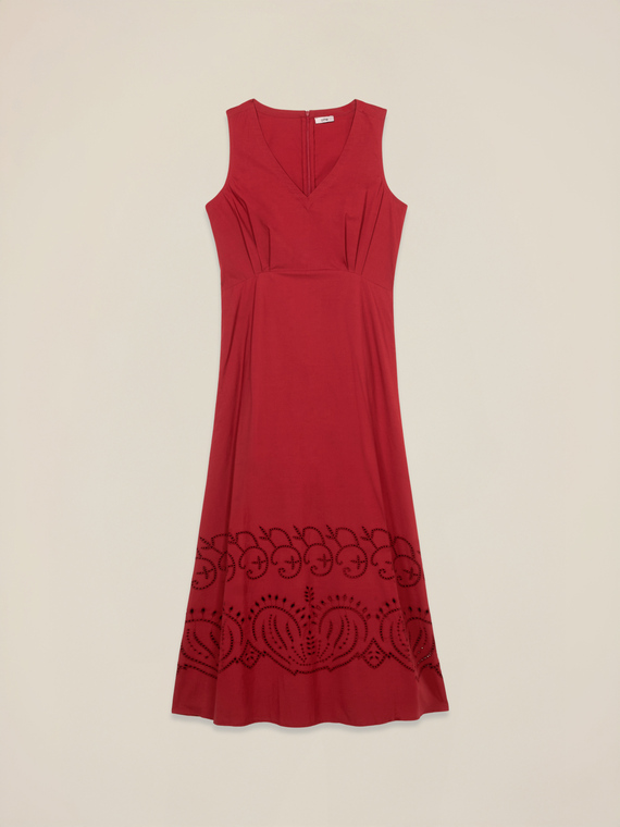 Rochie linie A cu broderie englezească