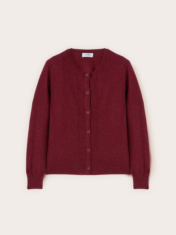 Cashmere blend knit cardigan