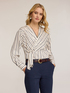 Striped blouse with knot pattern image number 2