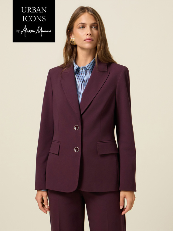 Blazer de franela mezcla de viscosa
