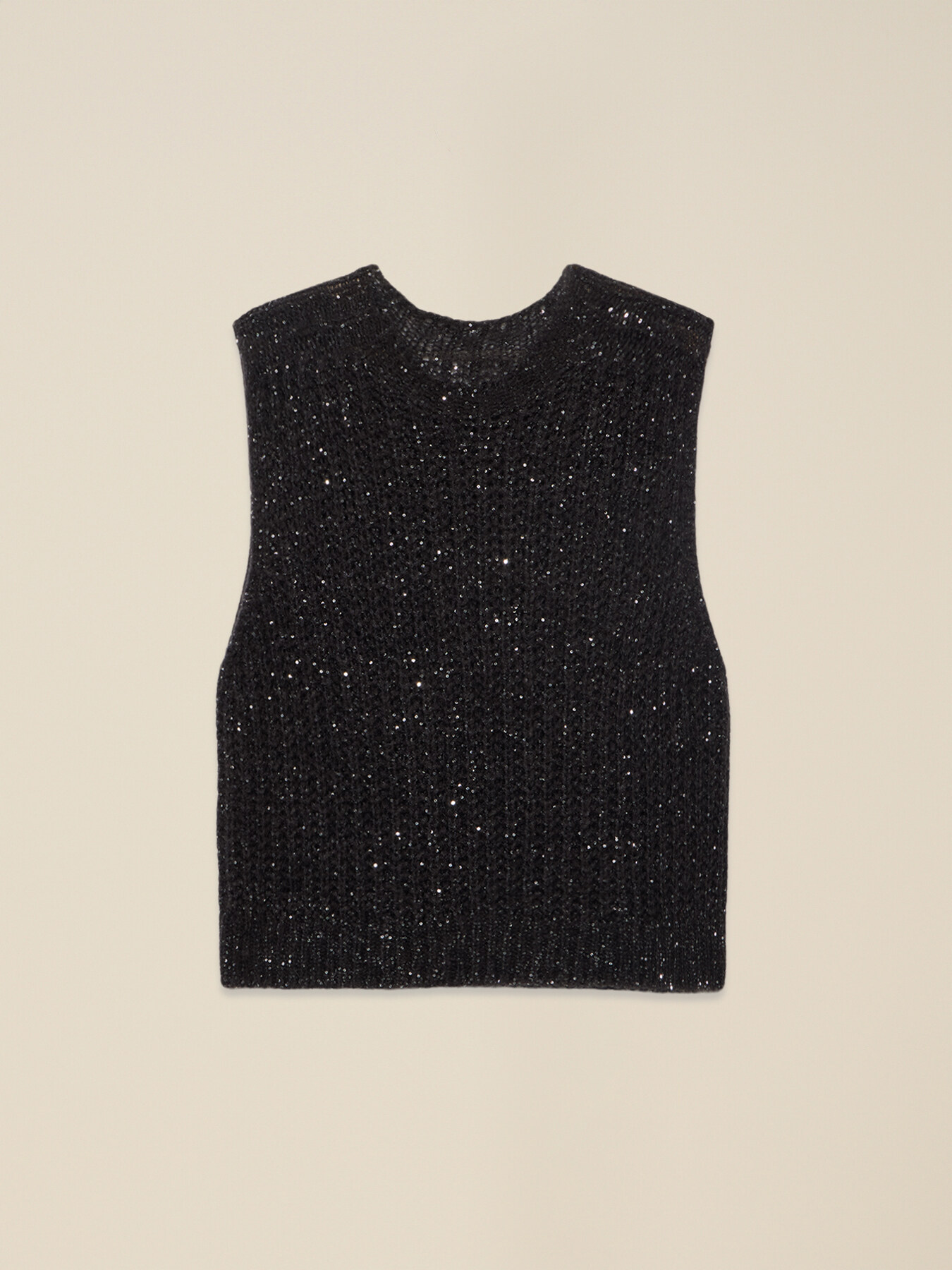Gilet misto mohair con paillettes image number 3