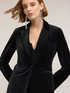 Blazer cu un rând de nasturi din catifea image number 3