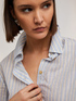 Camicia loose fit a righe lurex image number 3