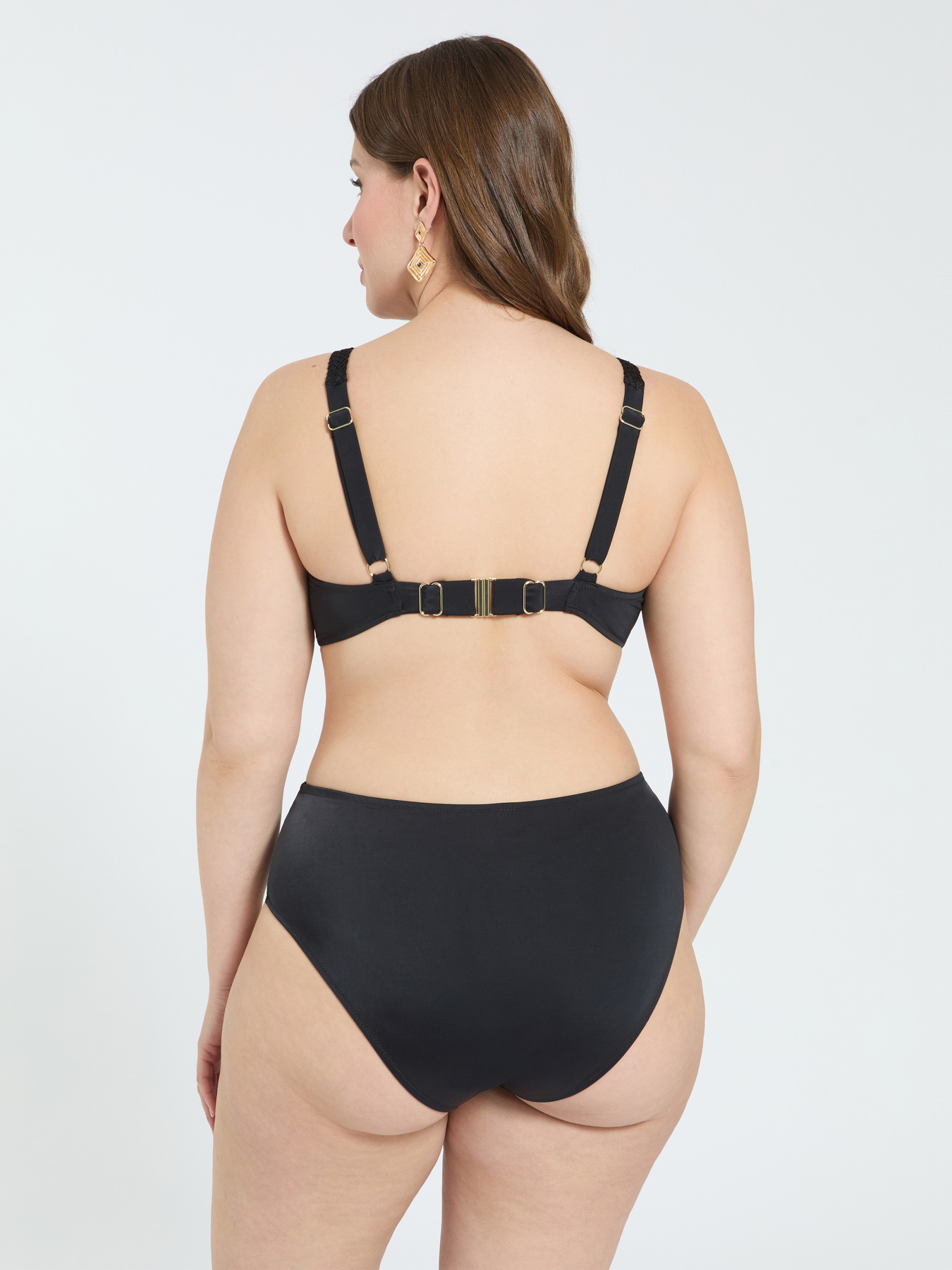 Mesh bikini with crossover neckline image number 1