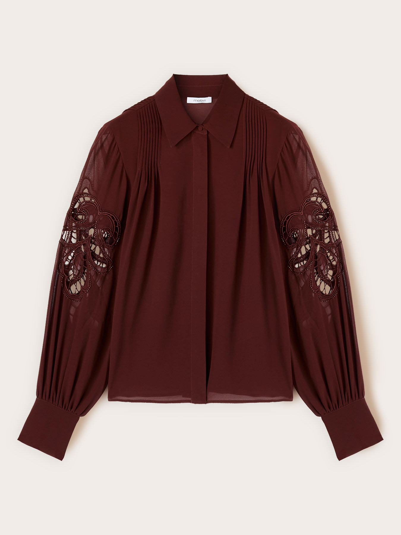 Shirt with inlaid sleeves image number 4