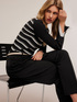 Maglia a coste a righe lurex image number 2